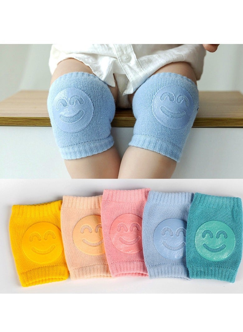 5 أزواج من وسادات الركبة المضادة للانزلاق للأطفال أثناء الزحف، واقيات الركبة للأطفال الصغار، دفايات الساق للأطفال من عمر 6 إلى 24 شهرًا - Image 2